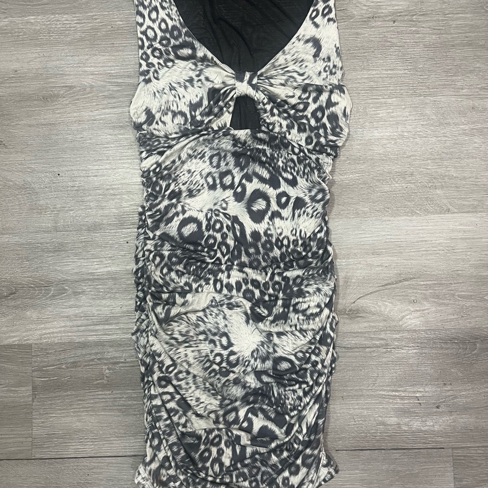 Forever 21 Black and White Animal Print Mini Dress